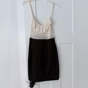 Forever 21 Cream & Black Dress, Size Large